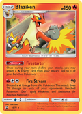 Blaziken 6/70 English Pokémon card from Dragon Majesty (2018)