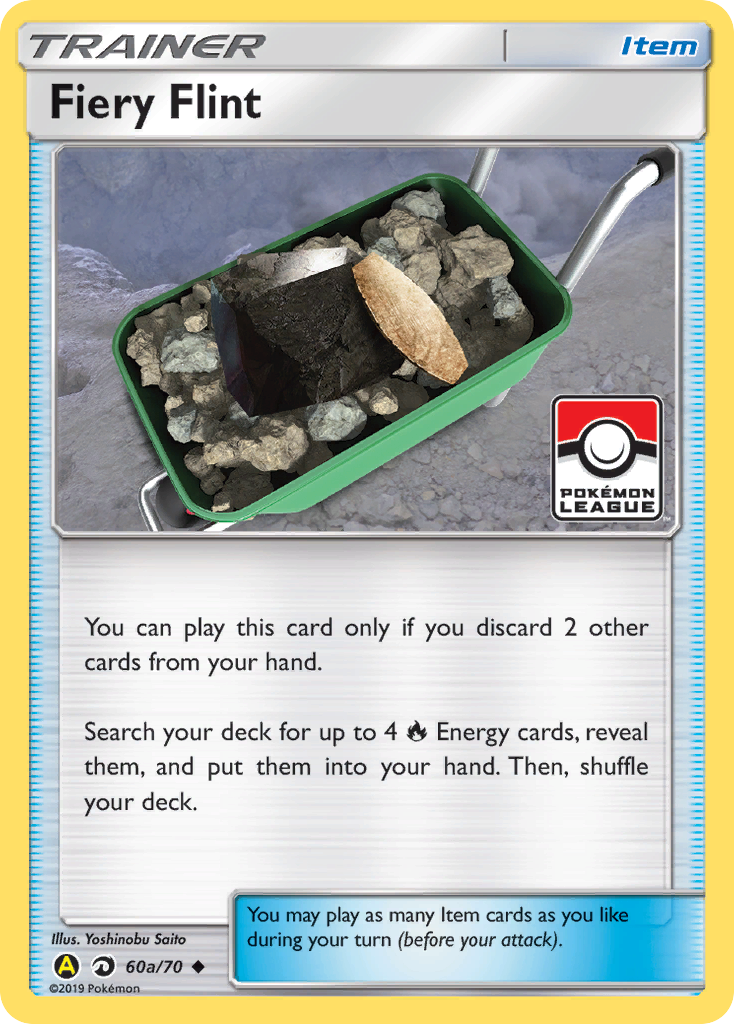 Fiery Flint 60a/70 English Pokémon card from Dragon Majesty (2018) — alternate artwork