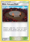 Wela Volcano Park 63/70 English Pokémon card from Dragon Majesty (2018)