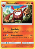 Darmanitan 9/70 English Pokémon card from Dragon Majesty (2018)
