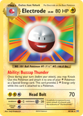 Electrode 40/108 English Pokémon card from Evolutions (2016)