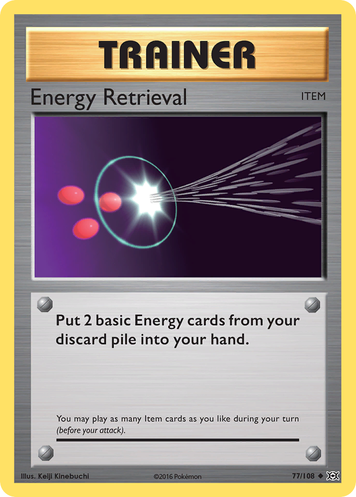 Energy Retrieval 77/108 English Pokémon card from Evolutions (2016)