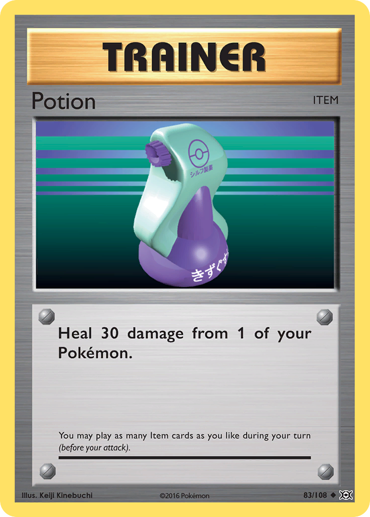 Potion 83/108 English Pokémon card from Evolutions (2016)