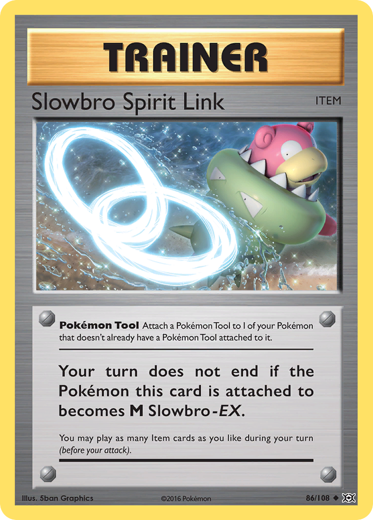 Slowbro Spirit Link 86/108 English Pokémon card from Evolutions (2016)