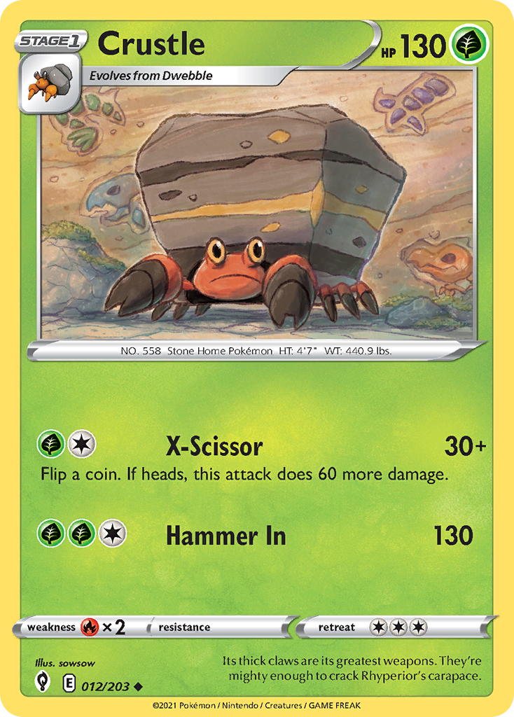 Crustle 12/203 — English Pokémon Evolving Skies (2021)