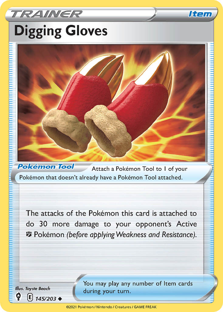 Digging Gloves 145/203 — English Pokémon Evolving Skies (2021)