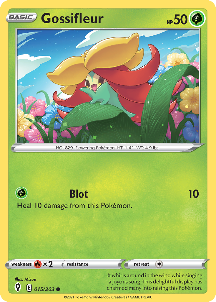 Gossifleur 15/203 — English Pokémon Evolving Skies (2021)