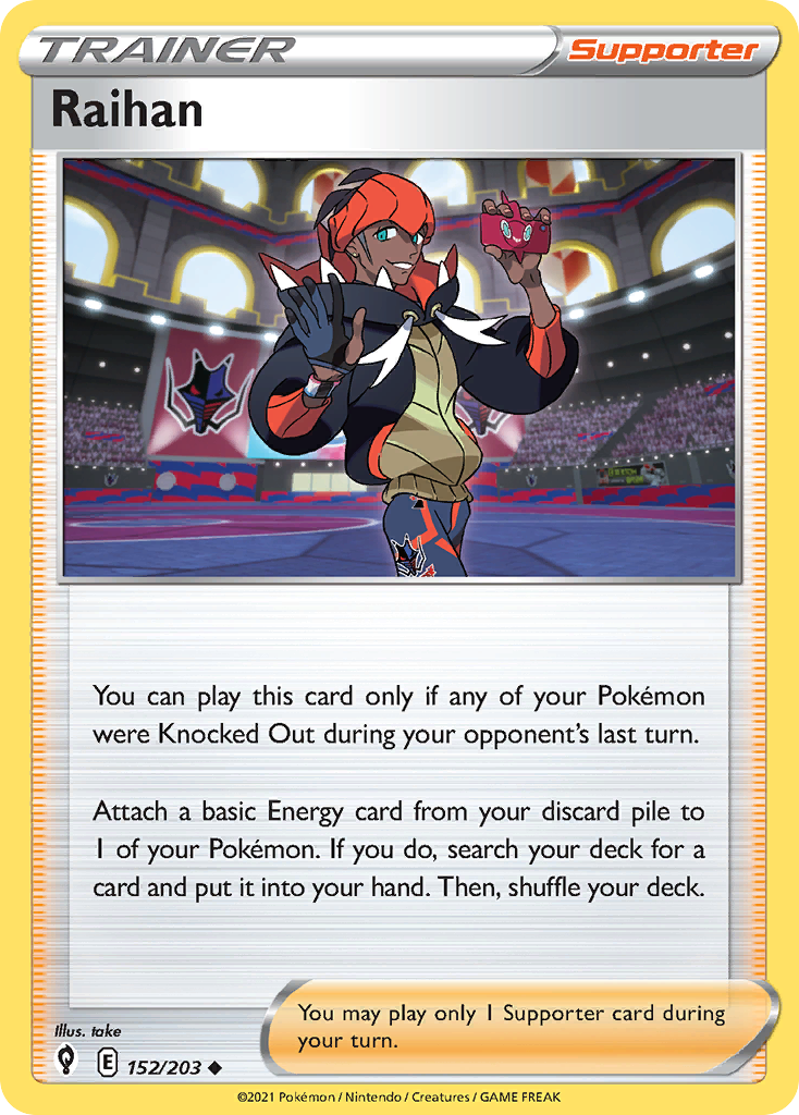 Raihan 152/203 — English Pokémon Evolving Skies (2021)