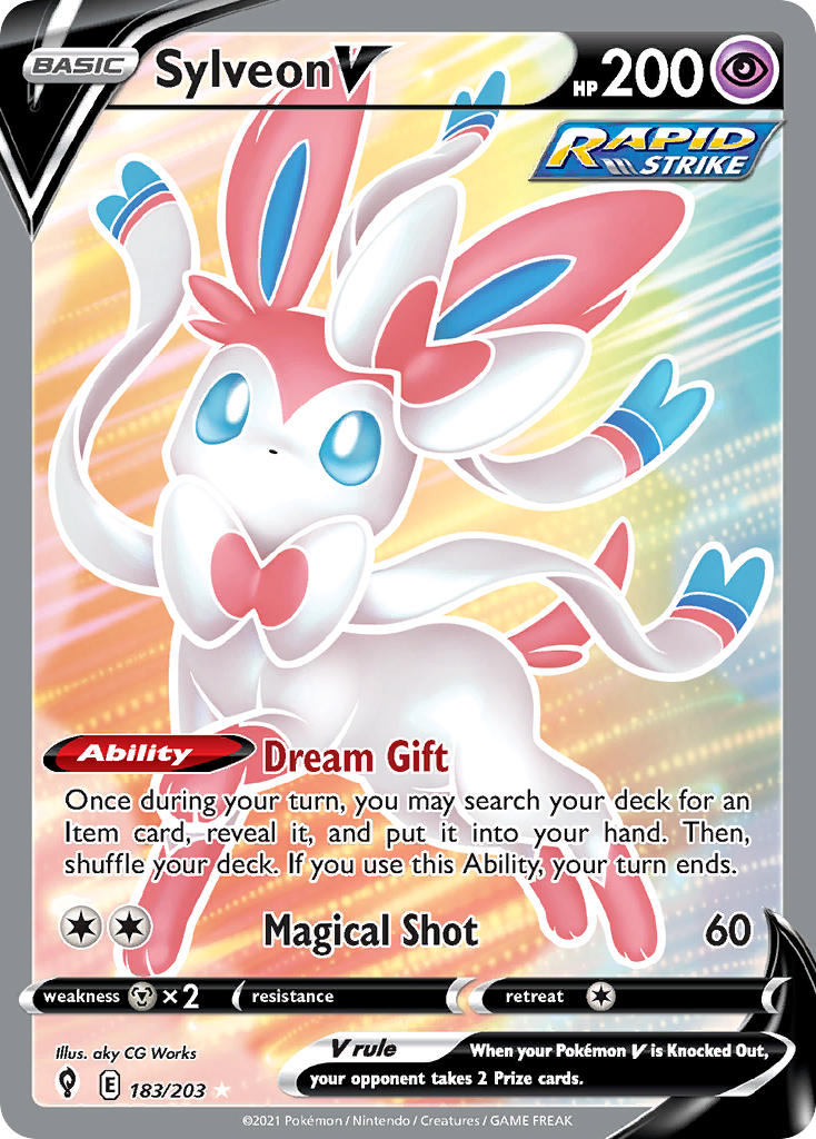 Sylveon V 183/203 — English Pokémon Evolving Skies (2021)