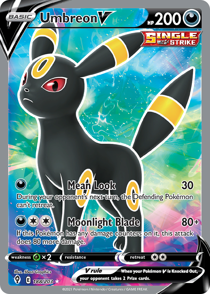 Umbreon V 188/203 — English Pokémon Evolving Skies (2021)