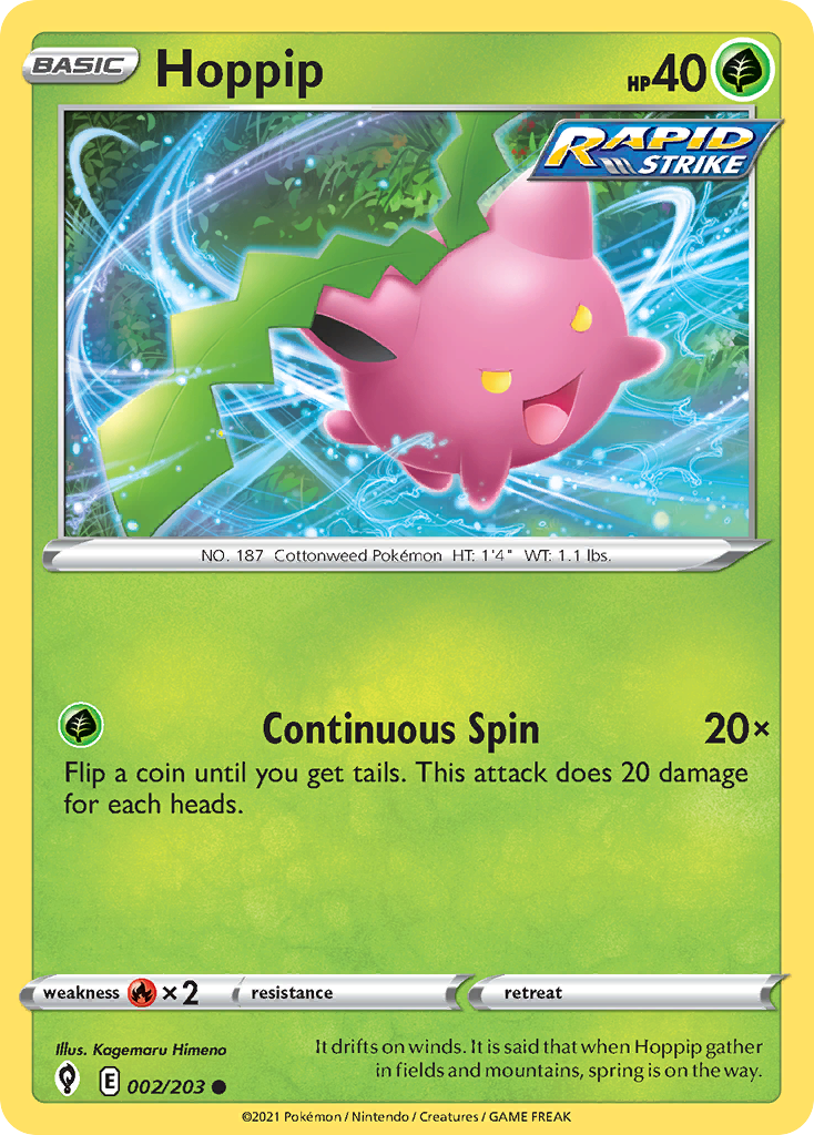 Hoppip 2/203 — English Pokémon Evolving Skies (2021)