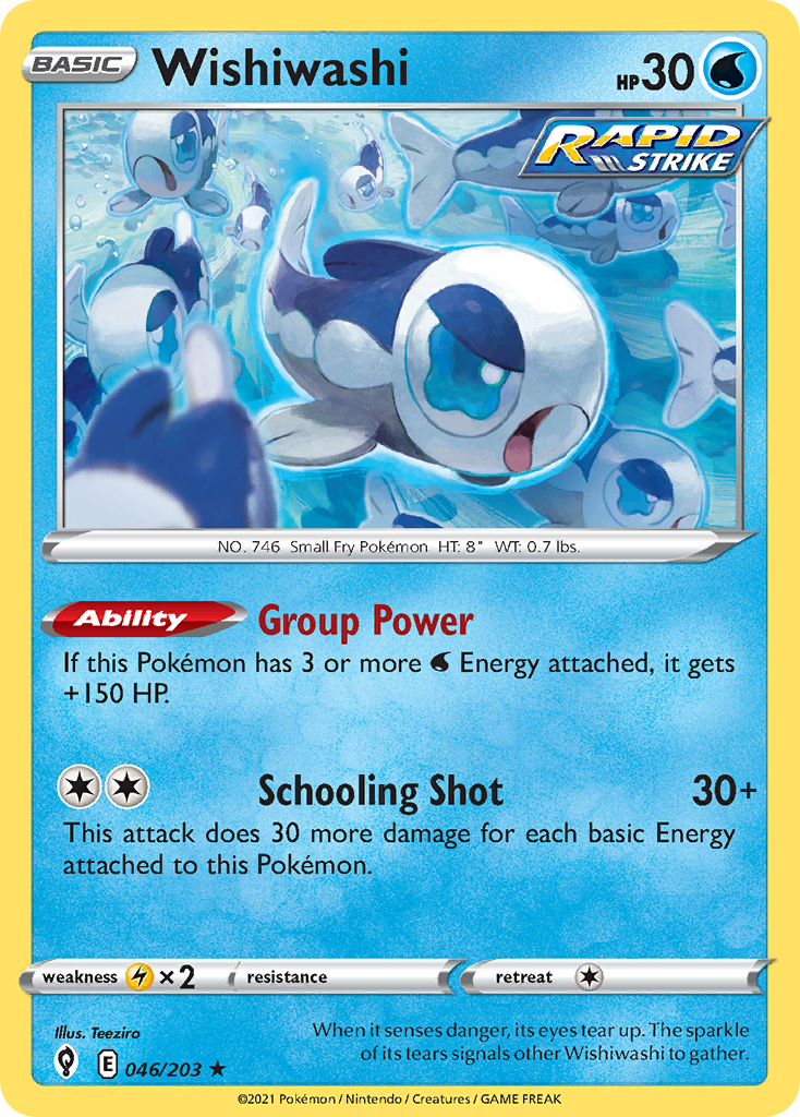Wishiwashi 46/203 — English Pokémon Evolving Skies (2021)