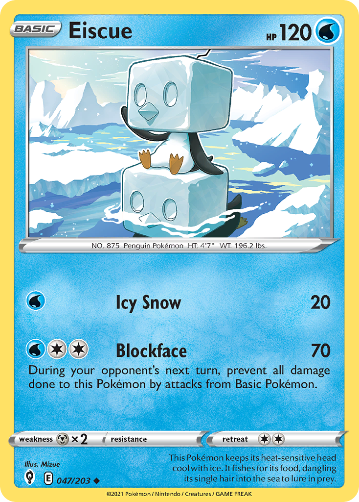 Eiscue 47/203 — English Pokémon Evolving Skies (2021)