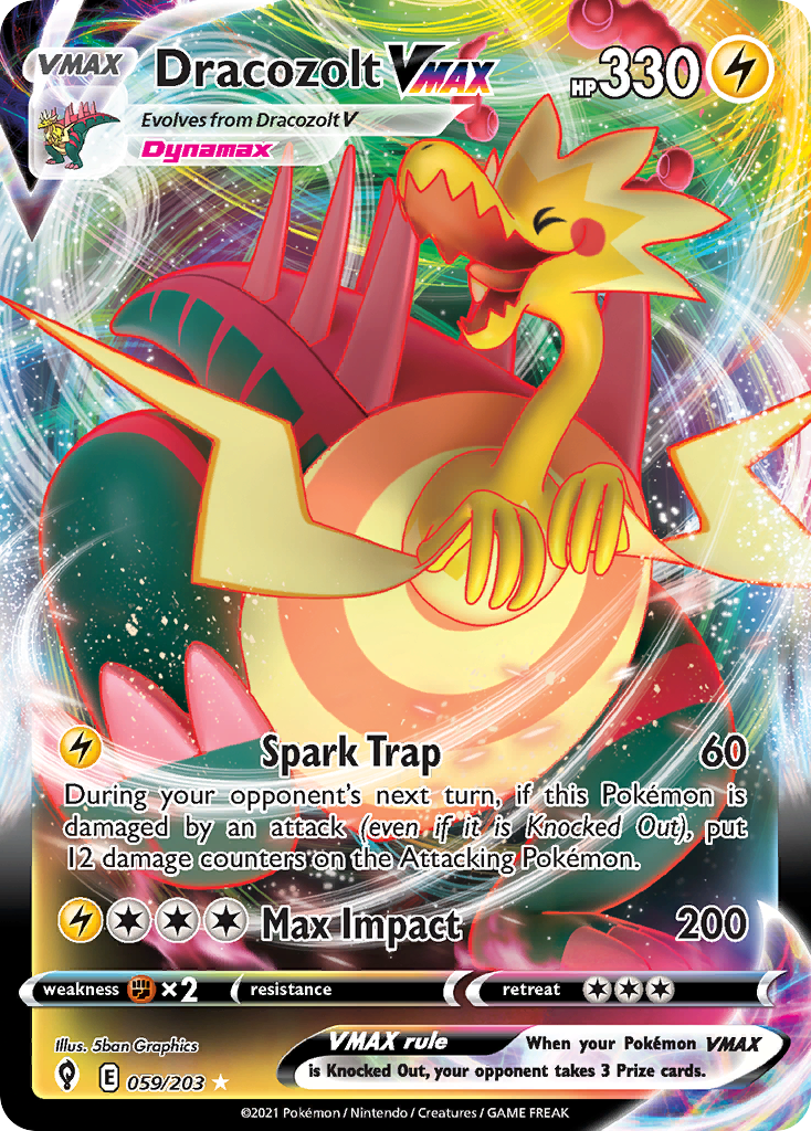 Dracozolt VMAX 59/203 — English Pokémon Evolving Skies (2021)