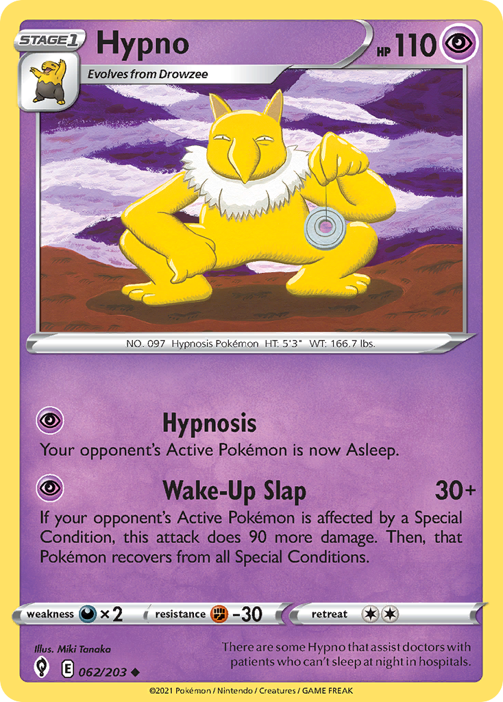 Hypno 62/203 — English Pokémon Evolving Skies (2021)