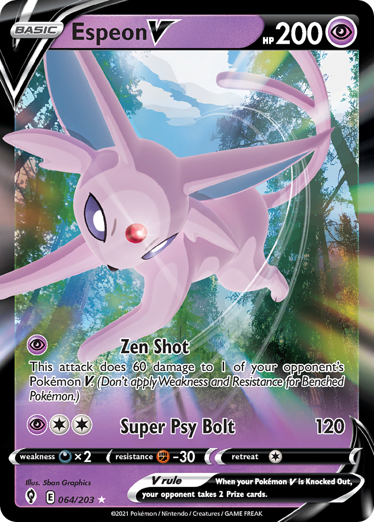Espeon V 64/203 — English Pokémon Evolving Skies (2021)