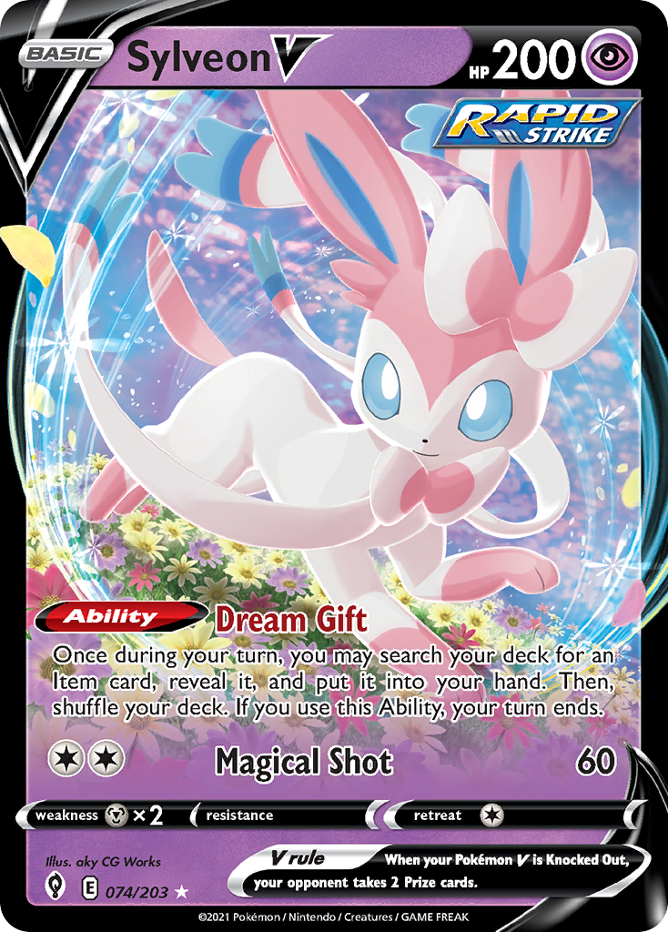 Sylveon V 74/203 — English Pokémon Evolving Skies (2021)