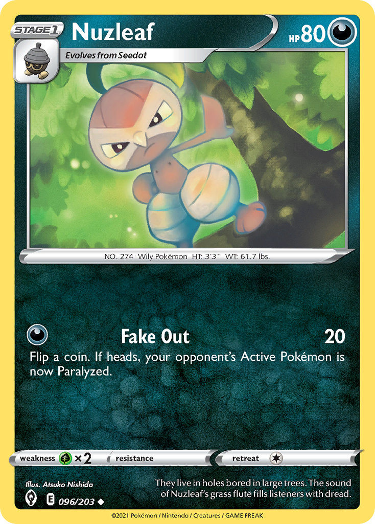 Nuzleaf 96/203 — English Pokémon Evolving Skies (2021)