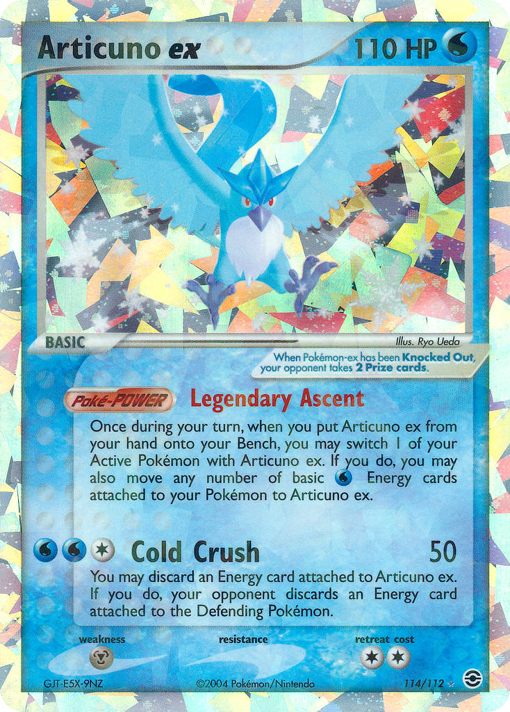 Articuno ex 114/112 Pokémon EX FireRed & LeafGreen 2004 card