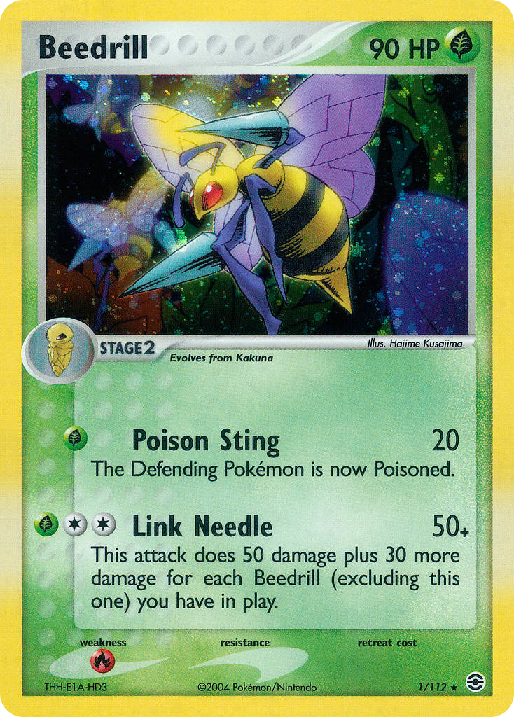 Beedrill 1/112 Pokémon EX FireRed & LeafGreen 2004 card