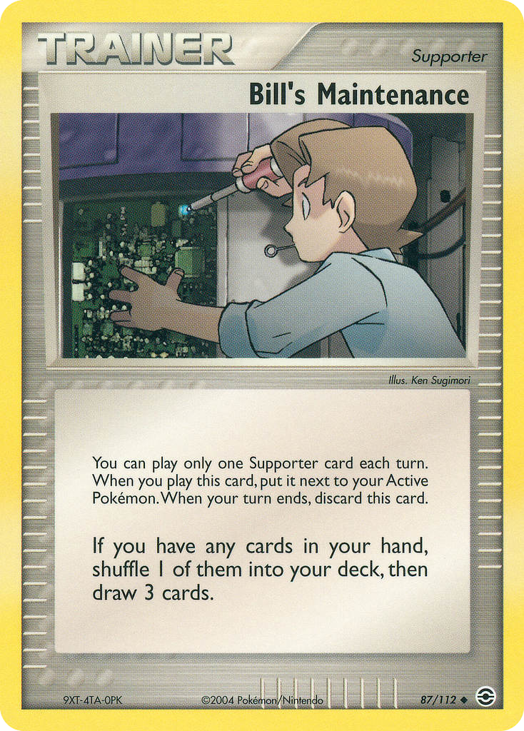 Bill's Maintenance 87/112 Pokémon EX FireRed & LeafGreen 2004 card