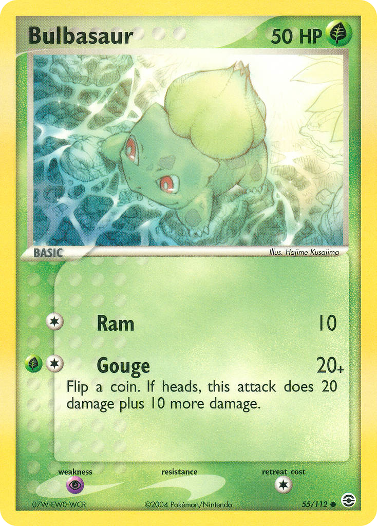 Bulbasaur 55/112 Pokémon EX FireRed & LeafGreen 2004 card