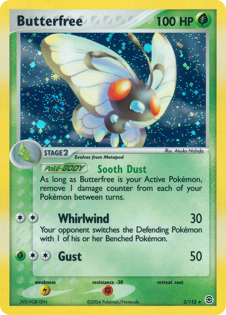 Butterfree 2/112 Pokémon EX FireRed & LeafGreen 2004 card