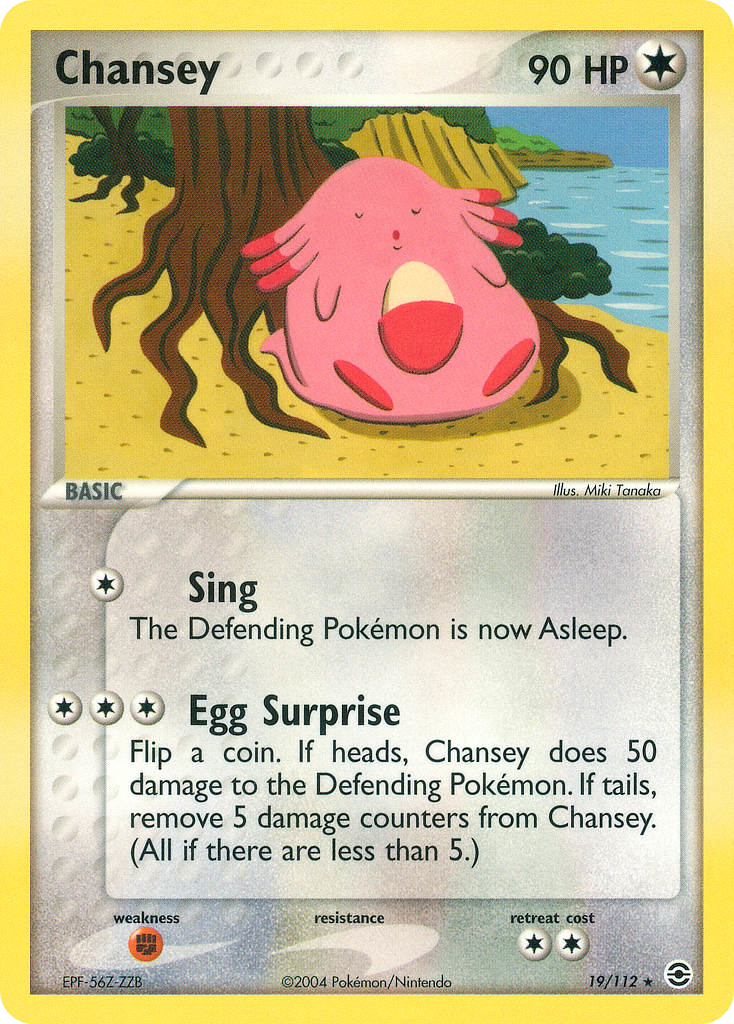 Chansey 19/112 Pokémon EX FireRed & LeafGreen 2004 card