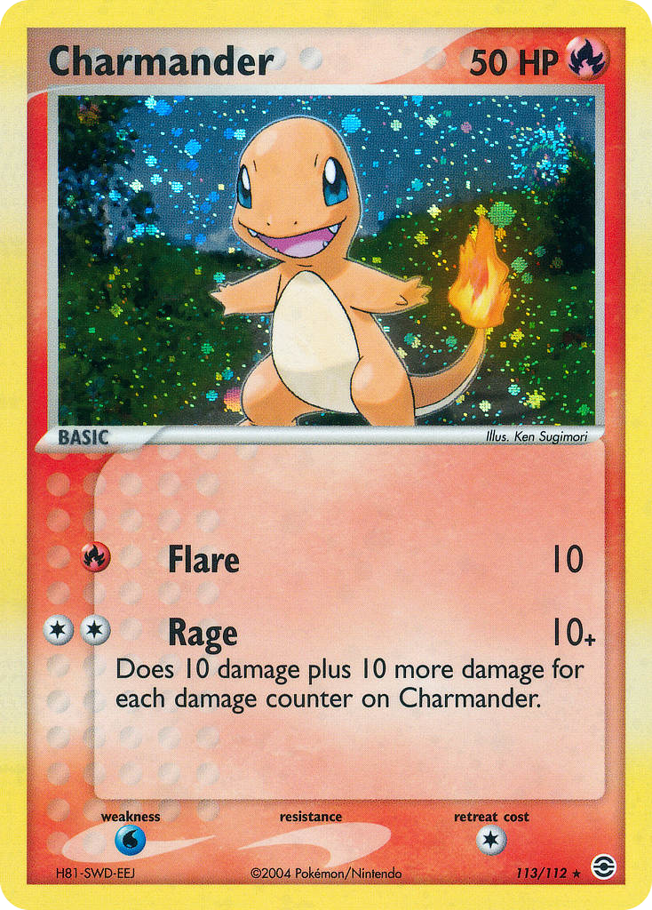 Charmander 113/112 Pokémon EX FireRed & LeafGreen 2004 card