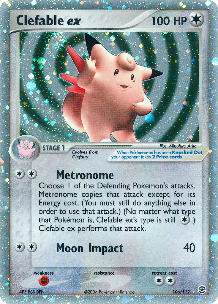 Clefable ex 106/112 Pokémon EX FireRed & LeafGreen 2004 card