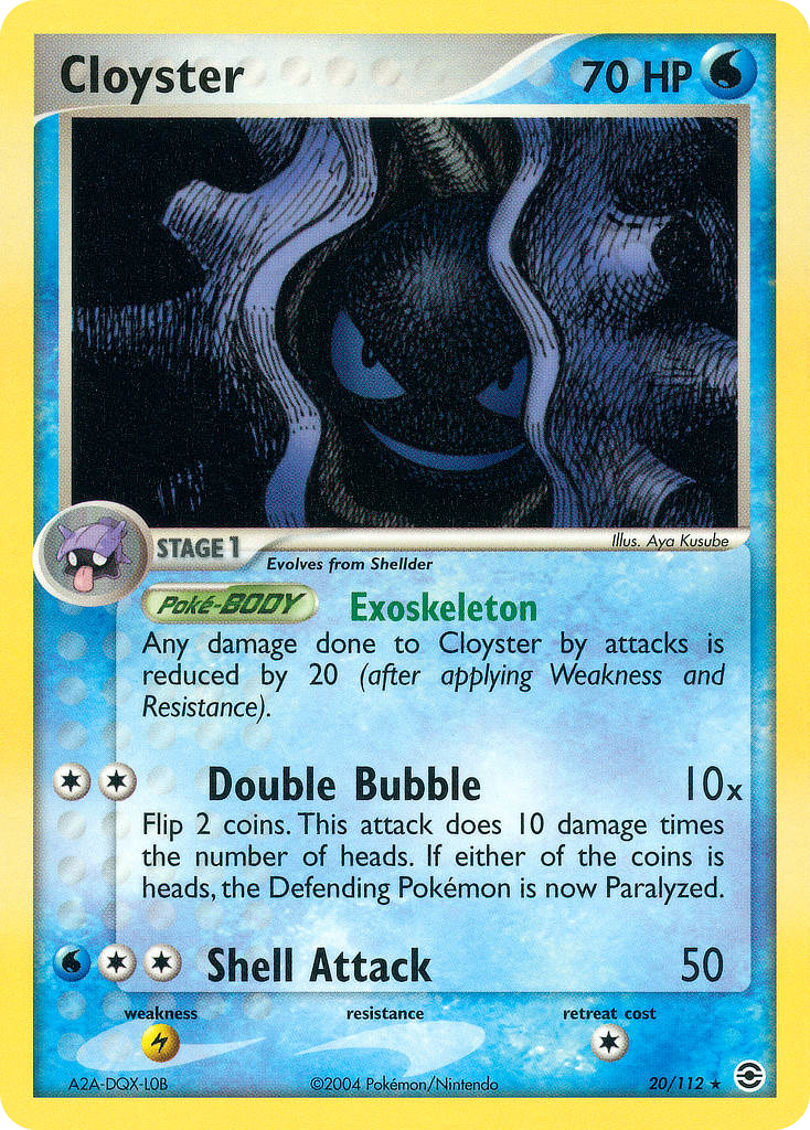 Cloyster 20/112 Pokémon EX FireRed & LeafGreen 2004 card