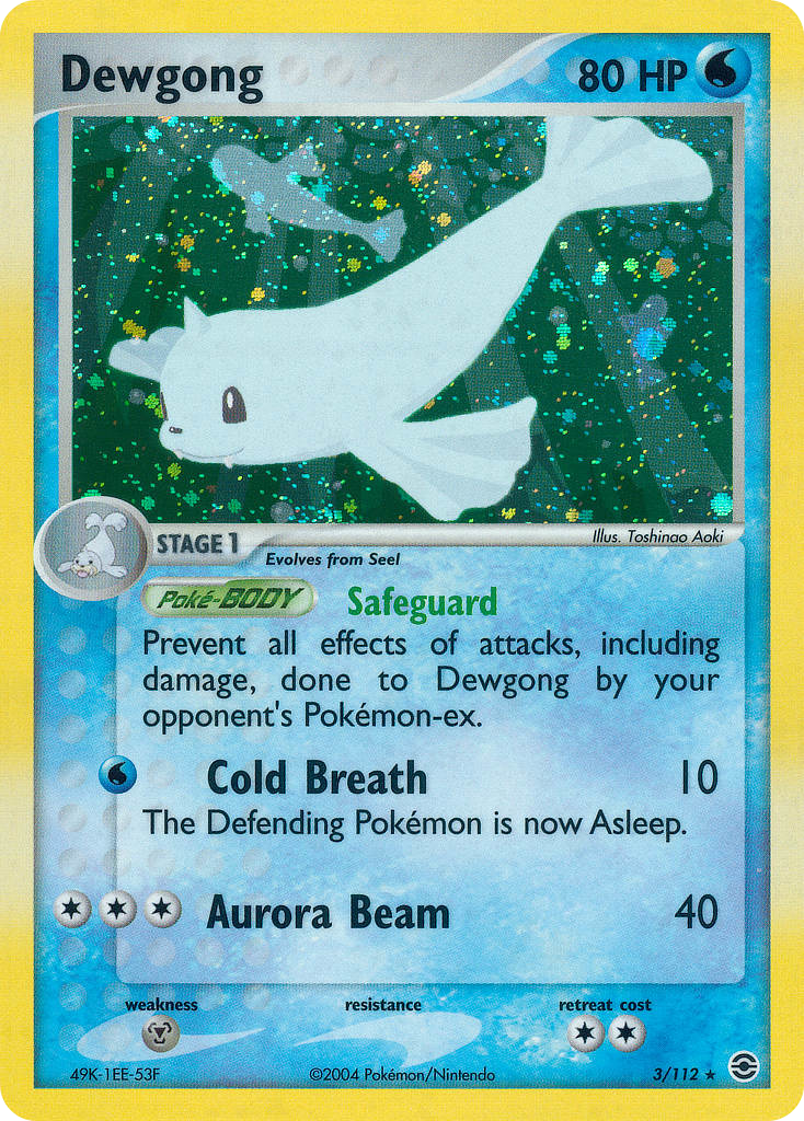 Dewgong 3/112 Pokémon EX FireRed & LeafGreen 2004 card