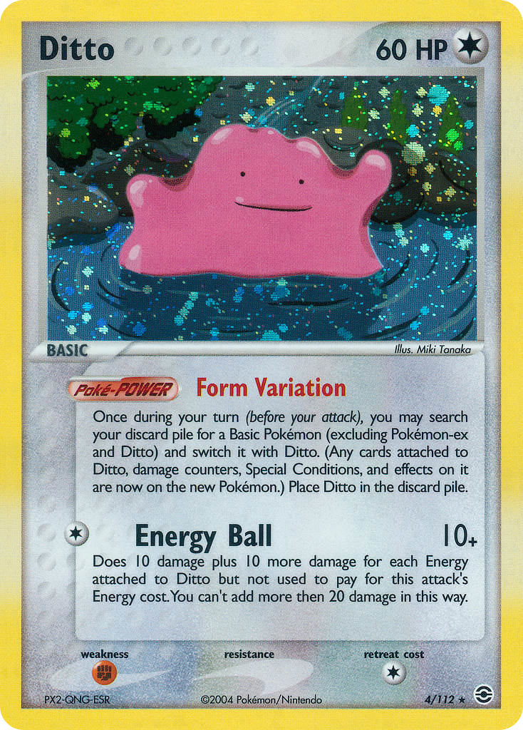 Ditto 4/112 Pokémon EX FireRed & LeafGreen 2004 card