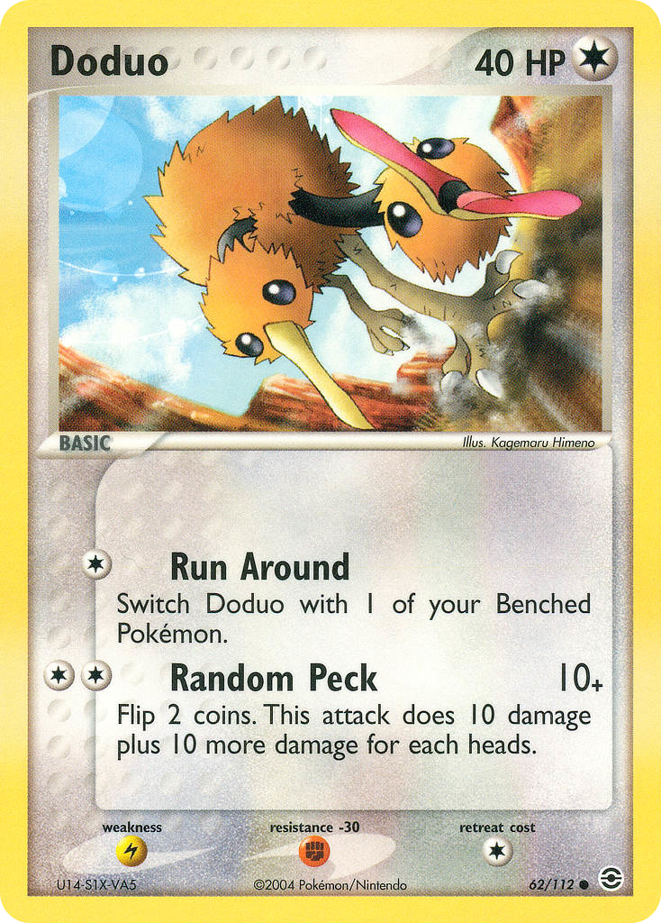 Doduo 62/112 Pokémon EX FireRed & LeafGreen 2004 card