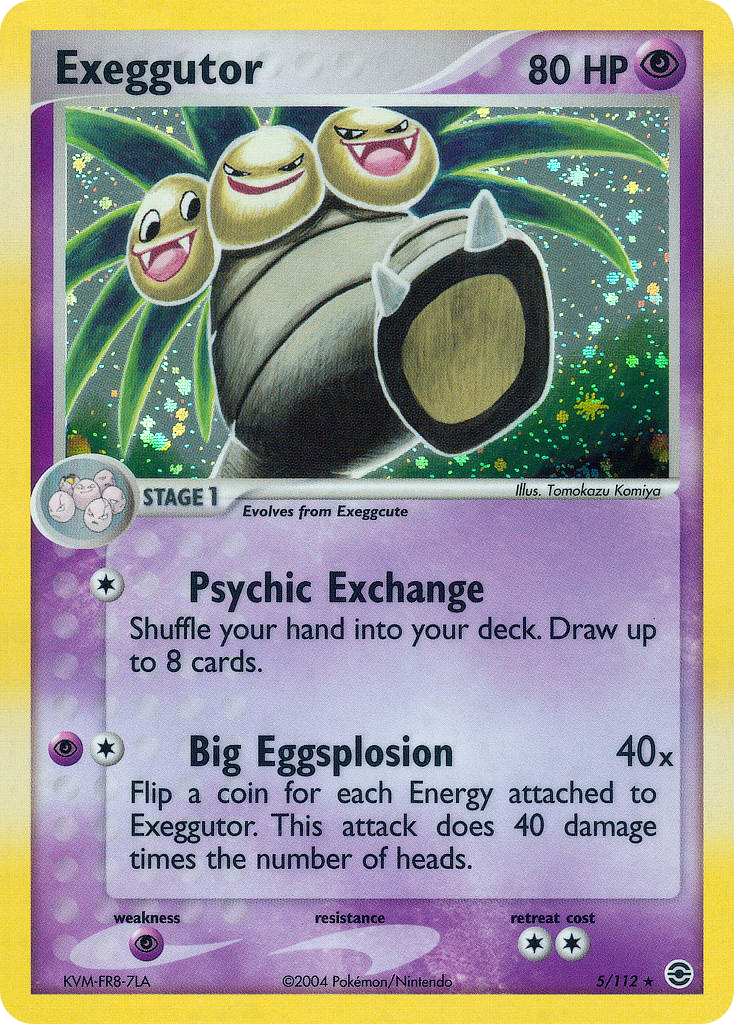 Exeggutor 5/112 Pokémon EX FireRed & LeafGreen 2004 card