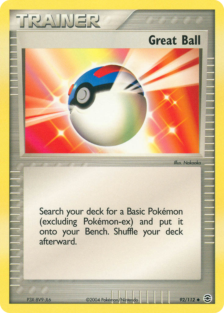 Great Ball 92/112 Pokémon EX FireRed & LeafGreen 2004 card