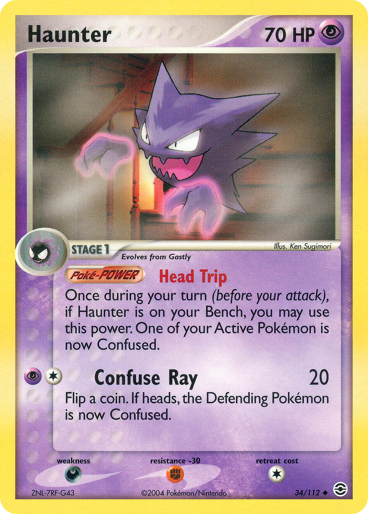Haunter 34/112 Pokémon EX FireRed & LeafGreen 2004 card