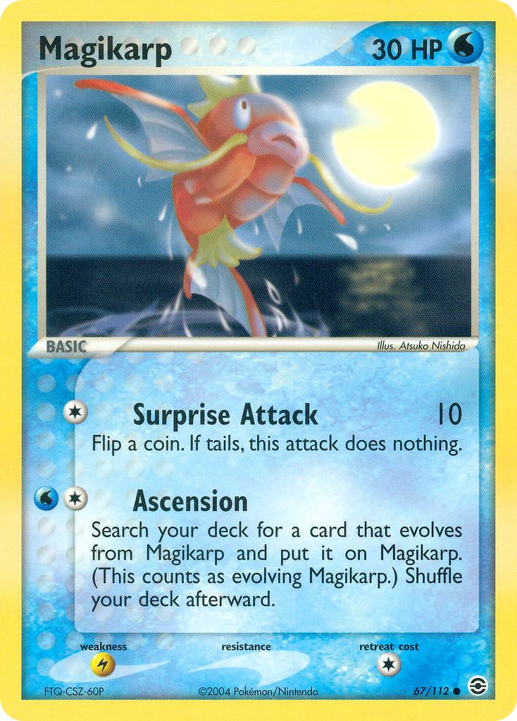 Magikarp 67/112 Pokémon EX FireRed & LeafGreen 2004 card