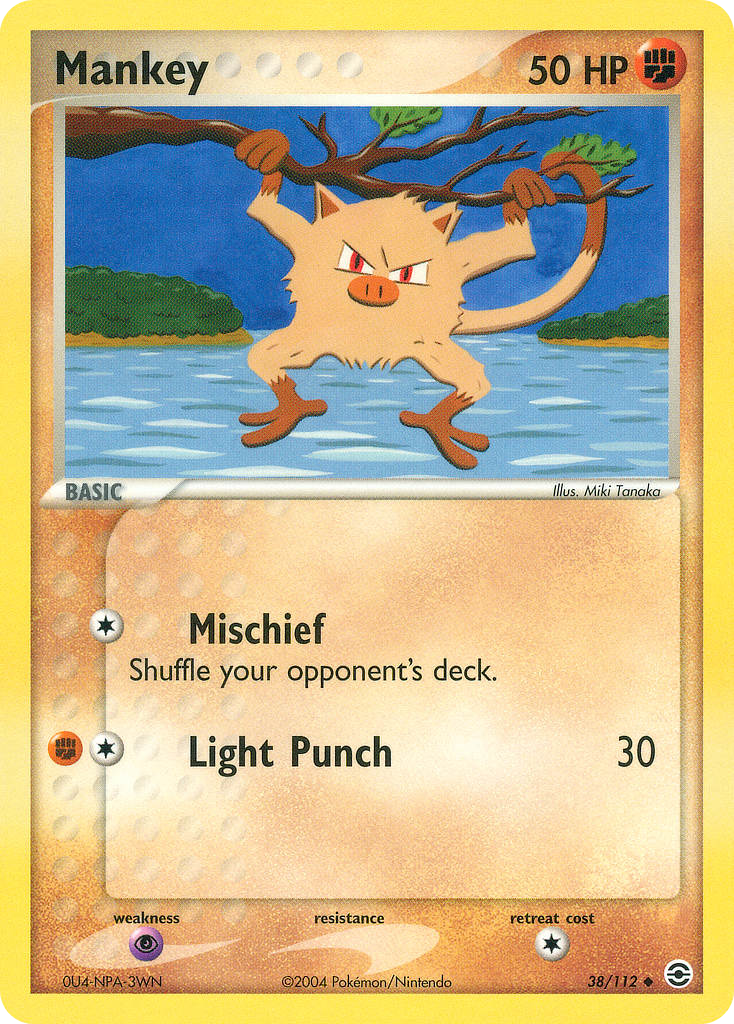 Mankey 38/112 Pokémon EX FireRed & LeafGreen 2004 card
