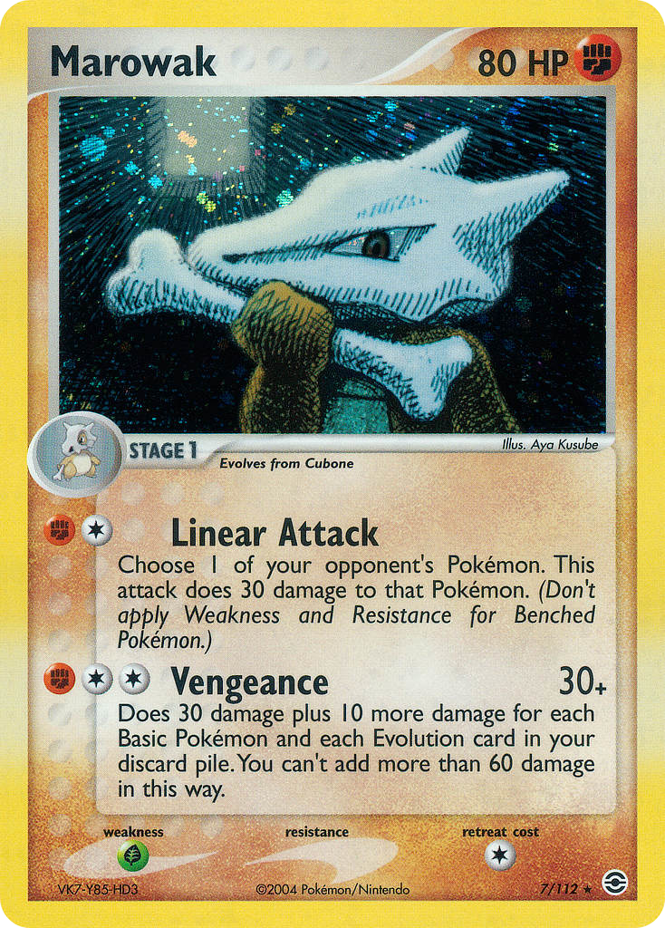 Marowak 7/112 Pokémon EX FireRed & LeafGreen 2004 card