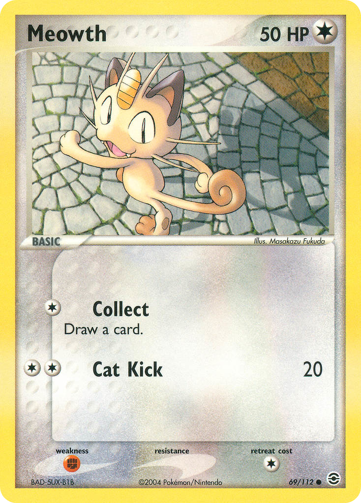 Meowth 69/112 Pokémon EX FireRed & LeafGreen 2004 card
