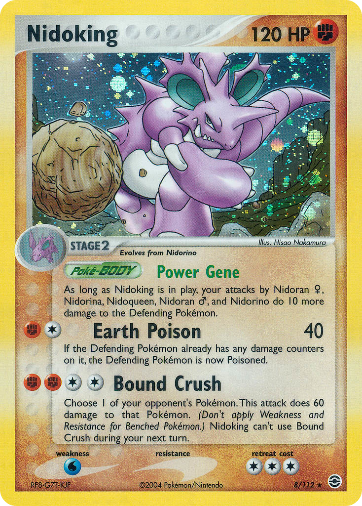 Nidoking 8/112 Pokémon EX FireRed & LeafGreen 2004 card