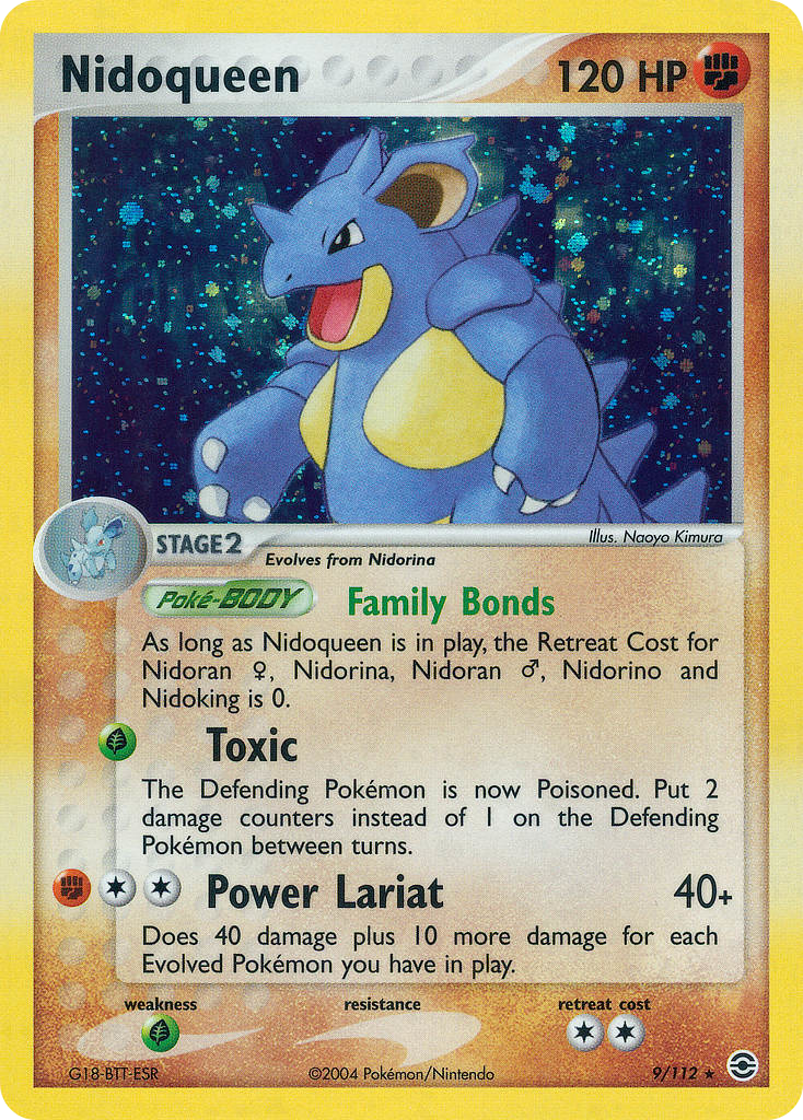 Nidoqueen 9/112 Pokémon EX FireRed & LeafGreen 2004 card
