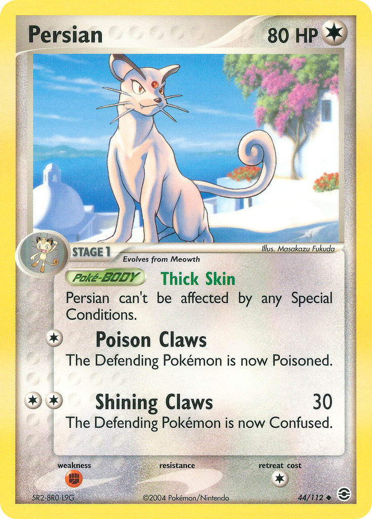 Persian 44/112 Pokémon EX FireRed & LeafGreen 2004 card