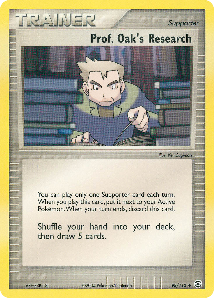 Prof. Oak's Research 98/112 Pokémon EX FireRed & LeafGreen 2004 card