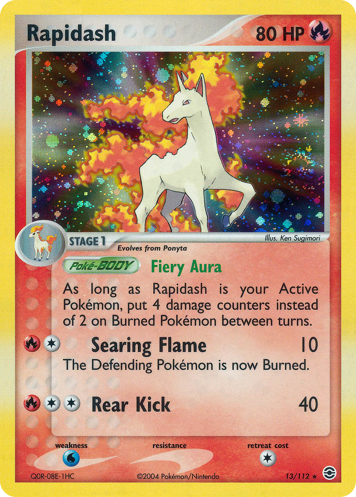 Rapidash 13/112 Pokémon EX FireRed & LeafGreen 2004 card