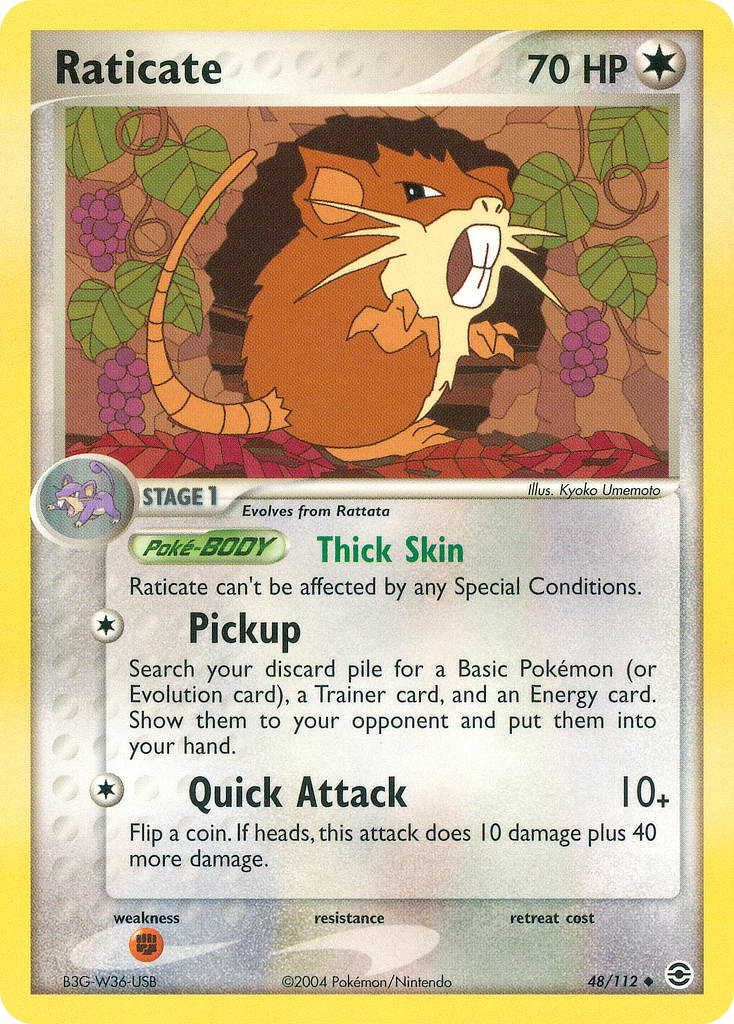 Raticate 48/112 Pokémon EX FireRed & LeafGreen 2004 card