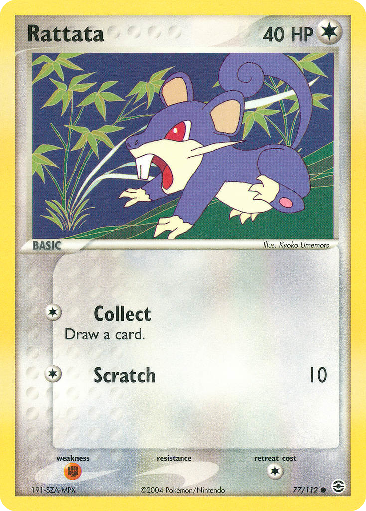 Rattata 77/112 Pokémon EX FireRed & LeafGreen 2004 card