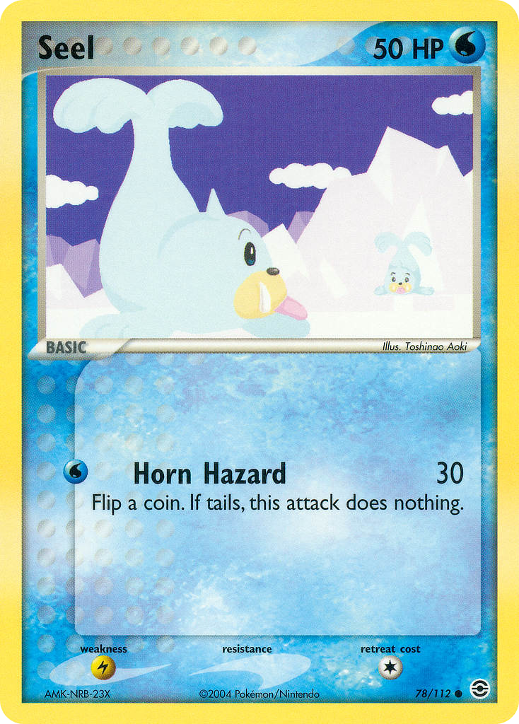 Seel 78/112 Pokémon EX FireRed & LeafGreen 2004 card