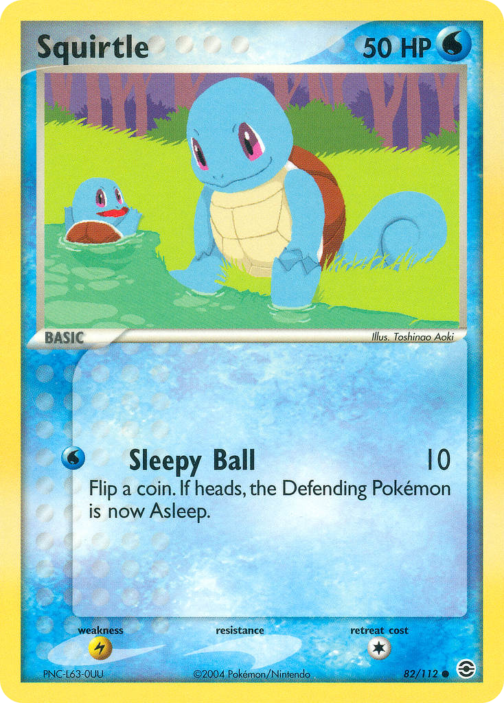 Squirtle 82/112 Pokémon EX FireRed & LeafGreen 2004 card